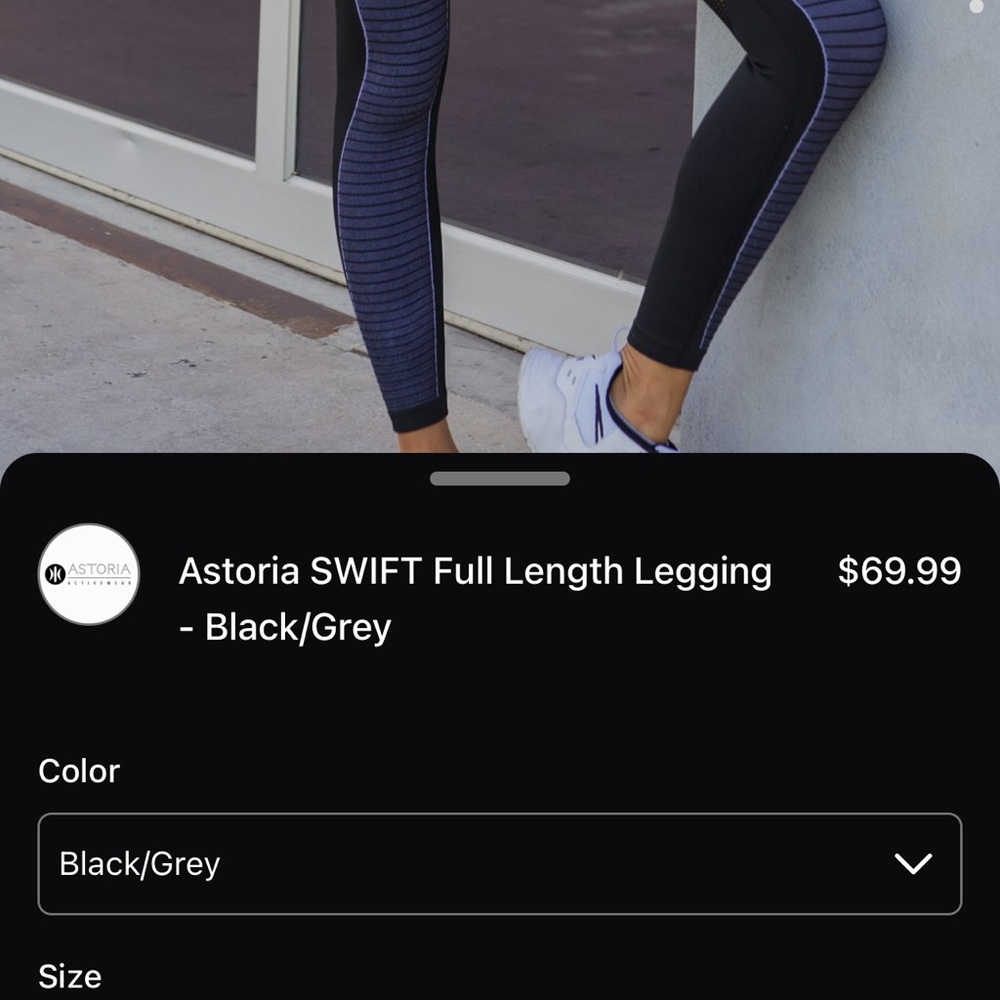 Black compress leggings - Picture 4 of 4